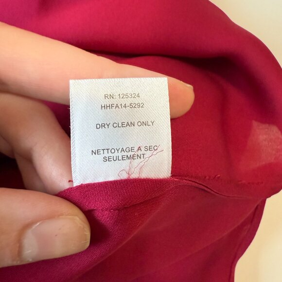 Haute Hippie Cold Shoulder 100% Silk Blouse Burgundy Red Women's‎ Size Small - Picture 7 of 7